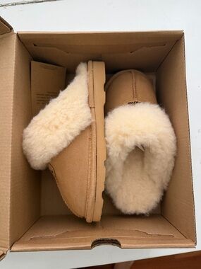 BearPaw Kids Chestnut Faux-Shearling Slip-On Slippers